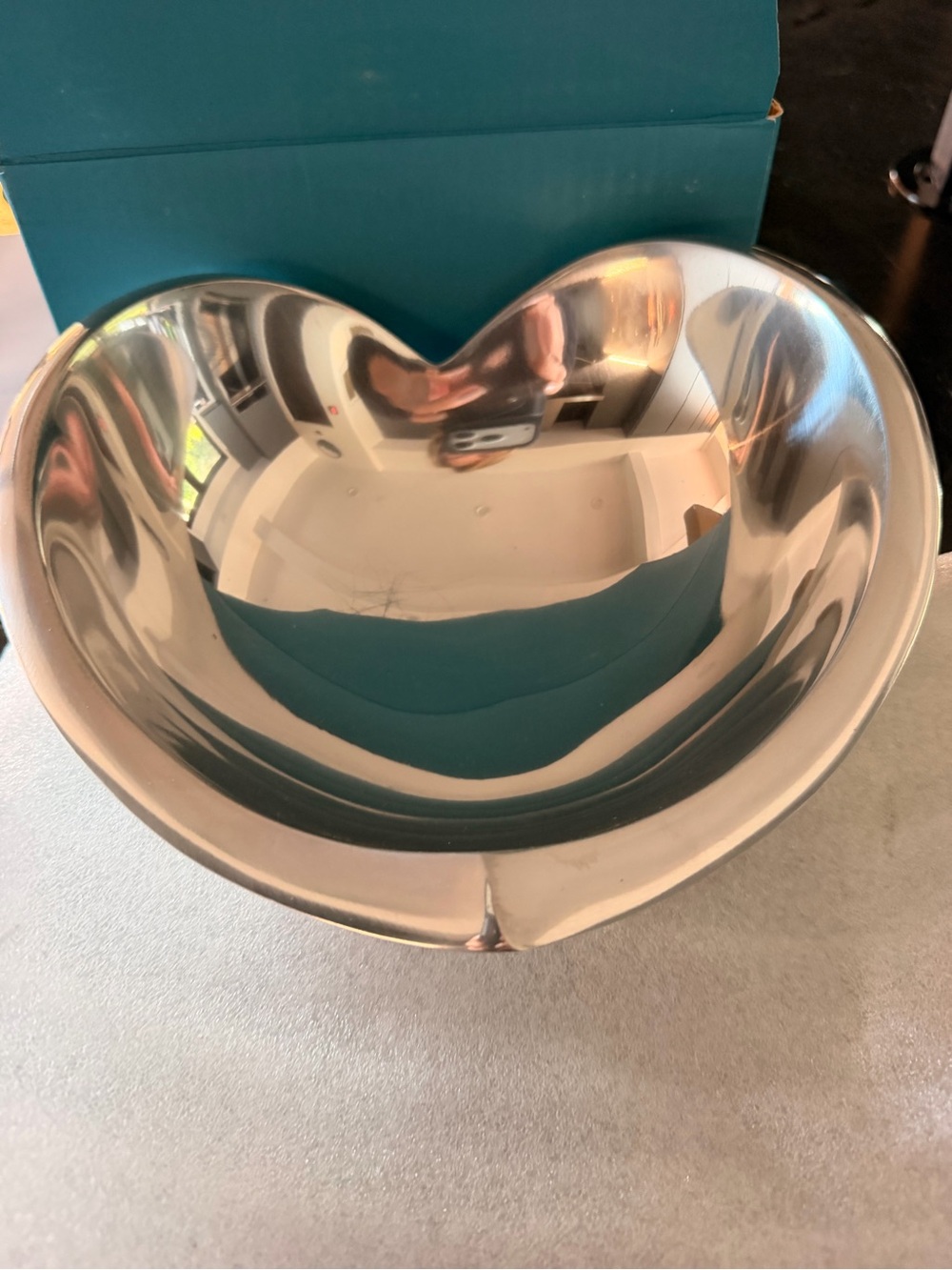 Nambe Polished Silver Love Bowl 8.5”